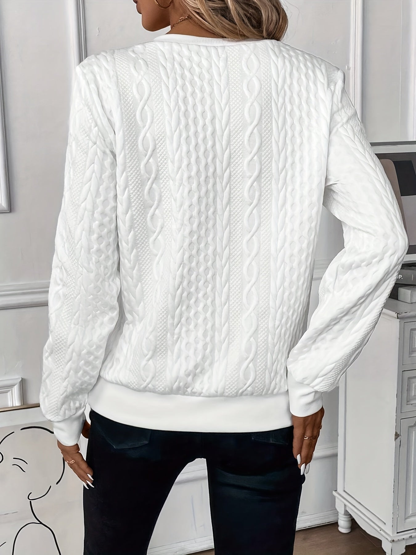 Moda | Elegancka dzianinowa bluza