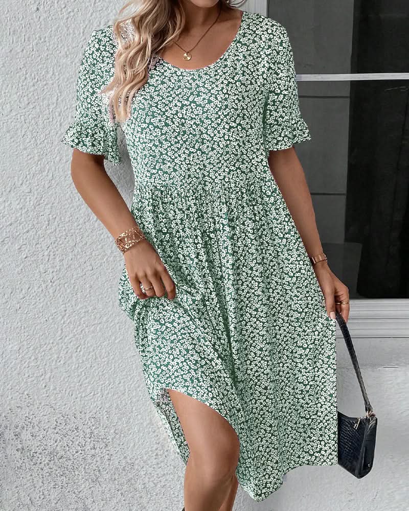 Moda™ | Sukienka midi w kwiaty