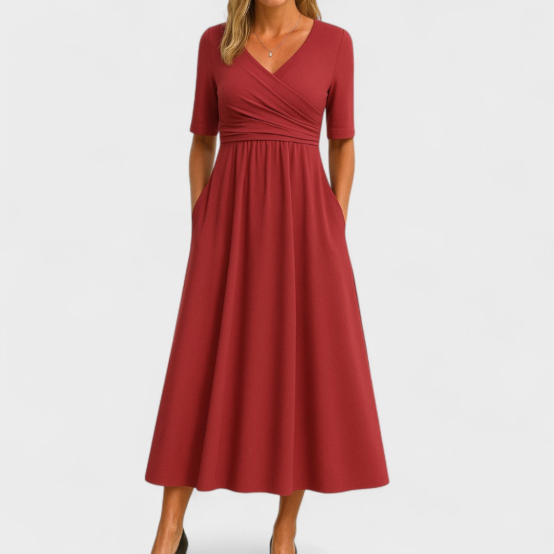 Moda™ | Elegancka sukienka kopertowa