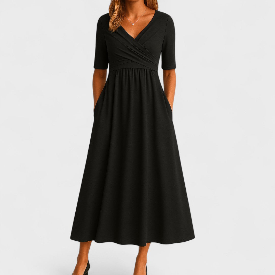 Moda™ | Elegancka sukienka kopertowa