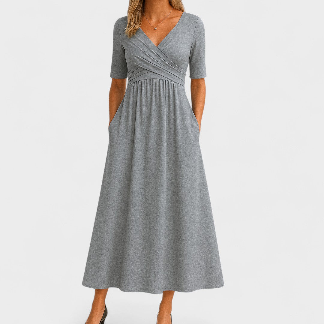 Moda™ | Elegancka sukienka kopertowa