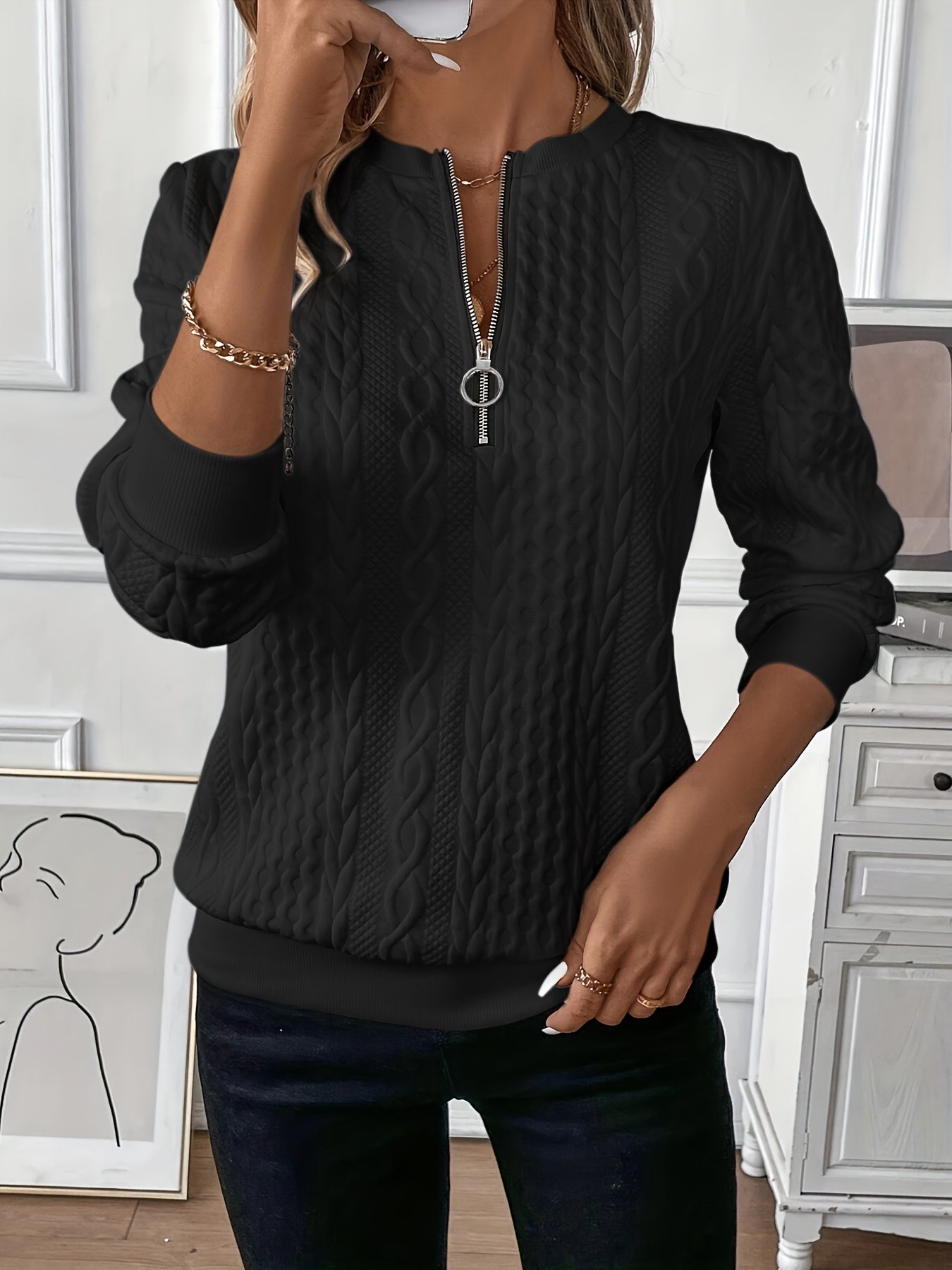 Moda | Elegancka dzianinowa bluza