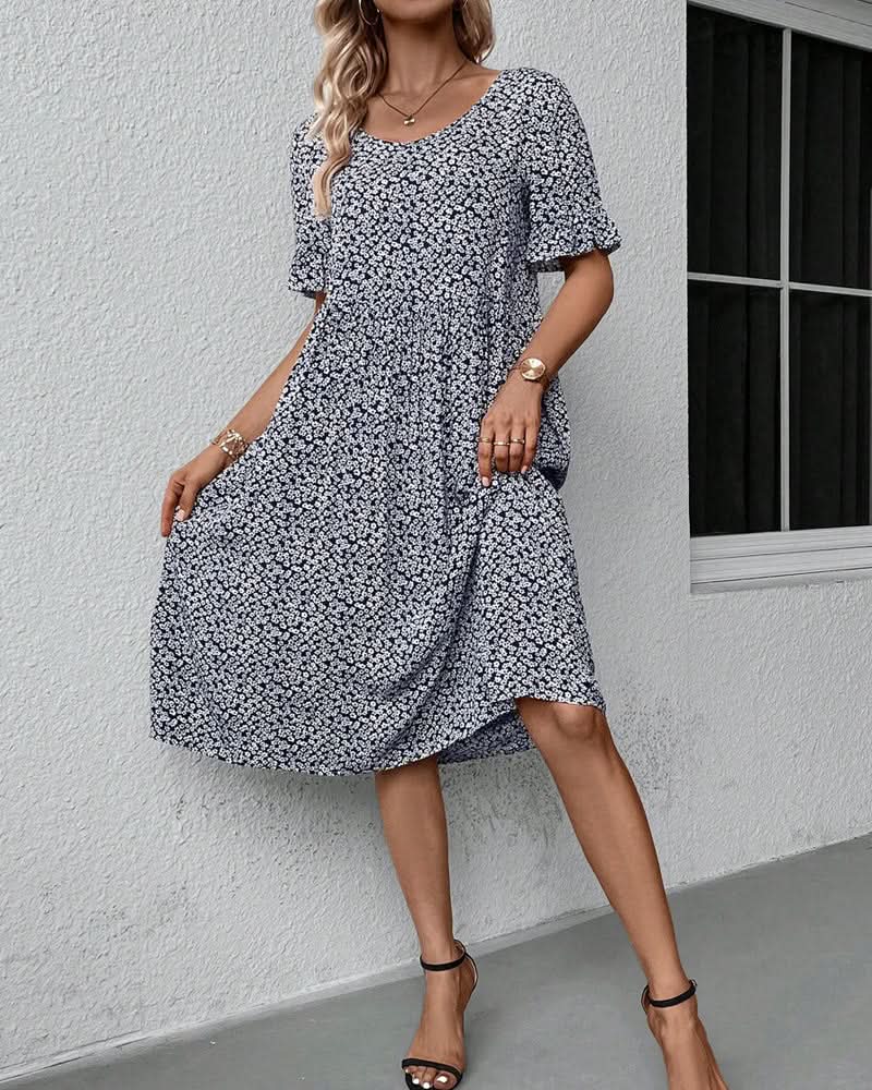 Moda™ | Sukienka midi w kwiaty
