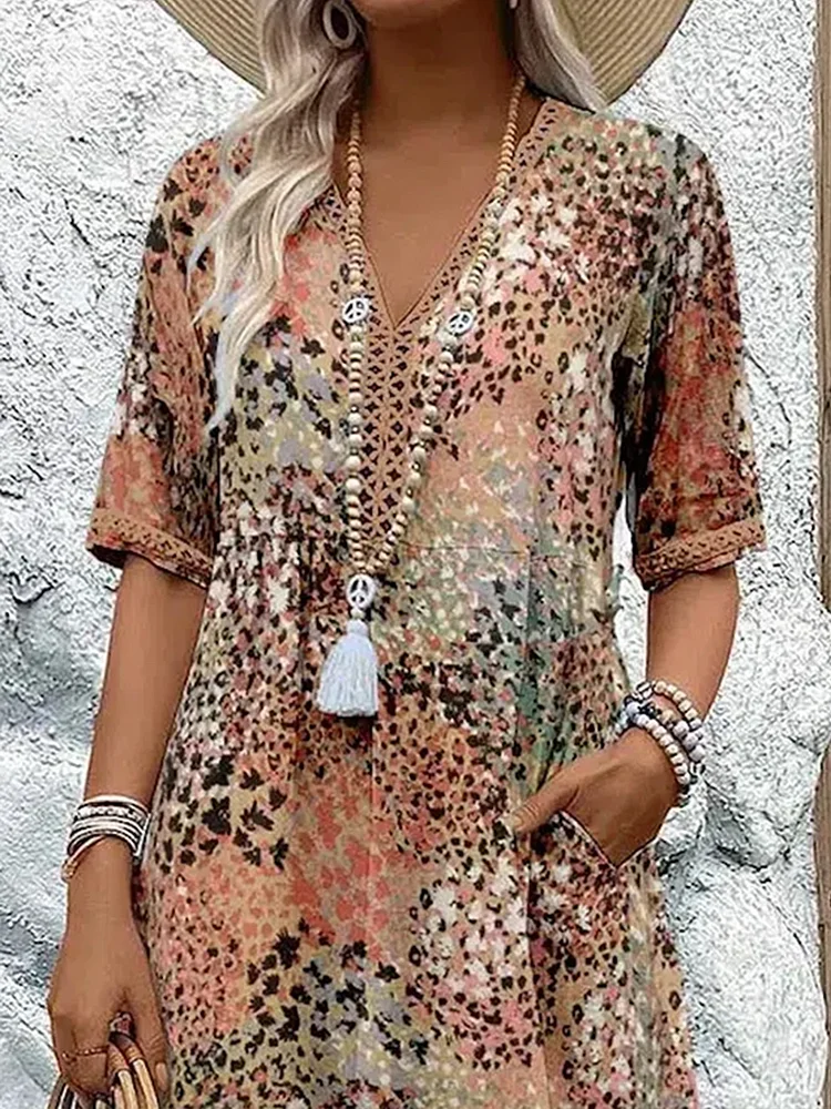 Moda™ | Sukienka midi we wzory