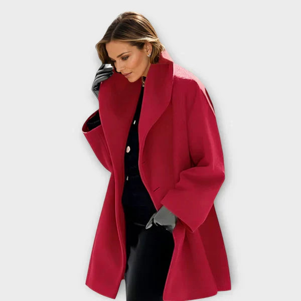Moda™ | Wełniany płaszcz wiatroodporny