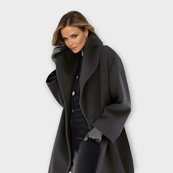 Moda™ | Wełniany płaszcz wiatroodporny