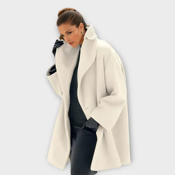 Moda™ | Wełniany płaszcz wiatroodporny